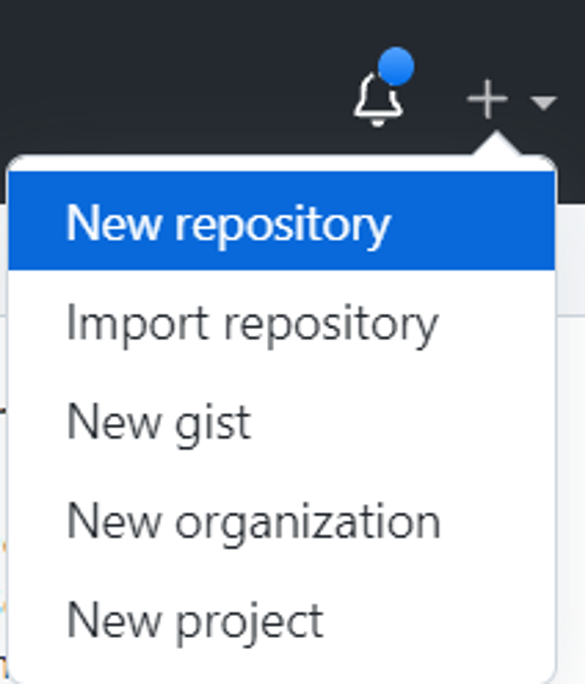 GitHub 頂部功能列新增 Repository 選單